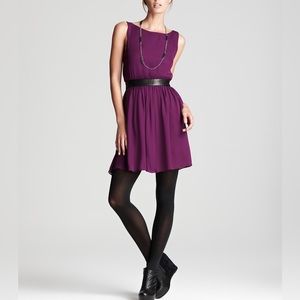 Alice + olivia purple silk nell dress size 4